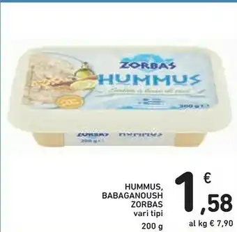 Conad Zorbas Hummus Salsa Tradizionale A Base Di Ceci 200 G(ml) offerta