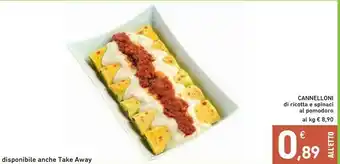 Conad Cannelloni Di Ricotta E Spinaci Al Pomodoro offerta