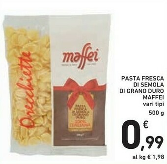 Conad Maffei Pasta Fresca Di Semola Di Grano Duro Integrale Biologica offerta