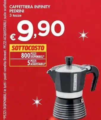 Bennet Caffettiera inifinity pedrini offerta