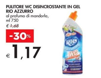 Pulitore wc disincrostante in gel rio azzurro