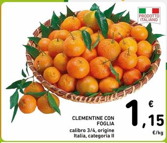 Spazio Conad Clementine con foglia offerta