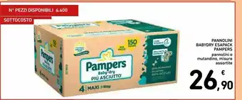 Spazio Conad Pannolini babydry esapack pampers offerta