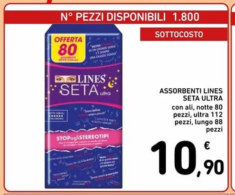 Spazio Conad Assorbenti lines seta ultra offerta