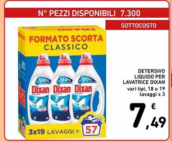 Spazio Conad Detersivo liquido per lavatrice dixan offerta