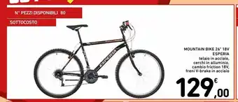 Spazio Conad Mountain bike 26" 18v esperia offerta