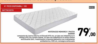 Spazio Conad Materasso memorex 1 piazza dormir offerta