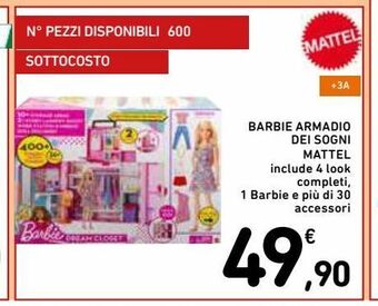 Barbie armadio dei sogni mattel
