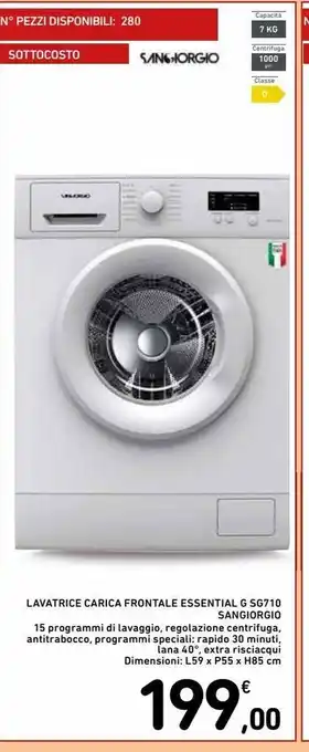 Spazio Conad Lavatrice carica frontale essential g sangiorgio offerta