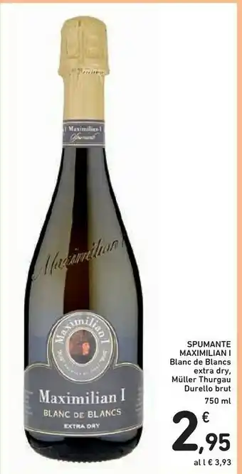 Maximilian I Spumante Blanc De Blanc Extra Dry