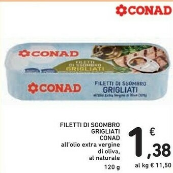 Conad Conad - Filetti Di Sgombro Grigliati 120 G(ml) offerta