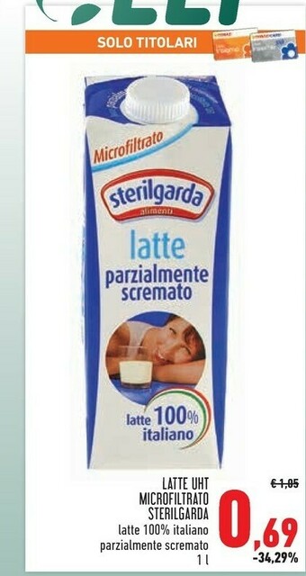 Conad Sterilgarda Latte parzialmente scremato offerta