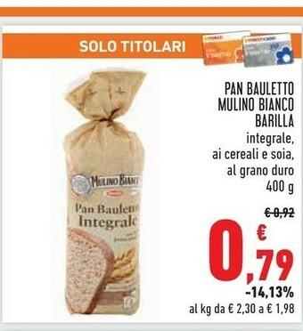 Conad Mulino Bianco Pan Bauletto offerta