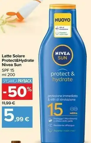 Carrefour Market Nivea Latte Solare Protect & Hydrate offerta