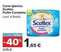 Carrefour Market Scottex Carta Igienica Pulito Completo offerta