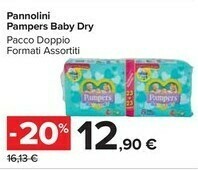 Carrefour Market Pampers Pannolini Baby Dry Pacco Doppio offerta