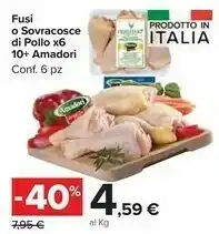 Carrefour Market Amadori Fusi O Sovracosce Di Pollo offerta