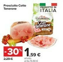 Carrefour Market Casa Modena Prosciutto Cotto Tenerone offerta