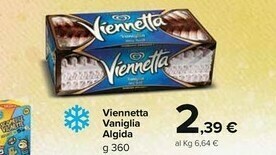 Carrefour Market Algida Viennetta L'Originale Vaniglia 360 G(ml) offerta
