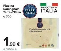 Carrefour Market Terre d'Italia Piada Romagnola Alla Riminese 360 G(ml) offerta