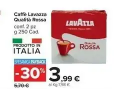 Carrefour Market Lavazza Qualità Rossa 250 G(ml) offerta