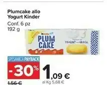 Carrefour Market Ferrero Plumcake Allo Yogurt 192 G offerta