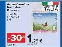 Carrefour Market Carrefour - Acqua Minerale Naturale Lievemente Frizzante offerta