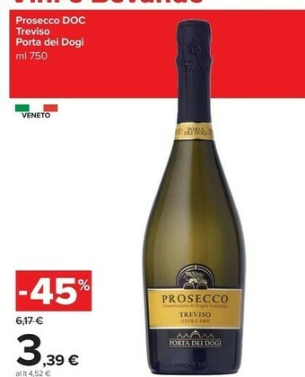 Carrefour Market Porta Dei Dogi Prosecco Doc Treviso offerta