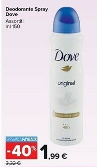 Carrefour Market Dove Deodorante Spray offerta