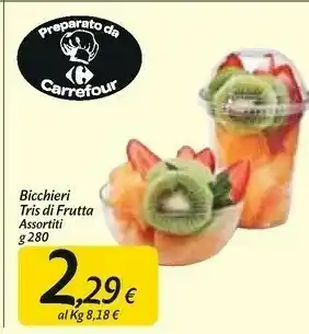 Carrefour Market Bicchieri Tris Di Frutta offerta