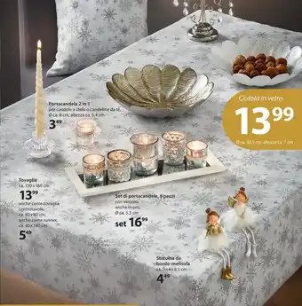 NKD Tovaglia anche come tovaglia centrotavola, 80 x 80 cm, anche come runner, 40 x 140 cm offerta