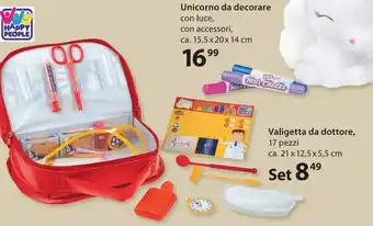 NKD Happy People Valigetta da dottore 17 pezzi 21 x 12,5 x 5,5 cm Set offerta