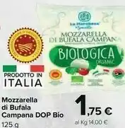 Carrefour Mozzarella Di Bufala Campana Dop Bio 125 G offerta