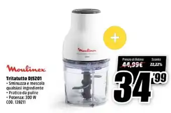 MediaWorld Moulinex Tritatutto DJ5201 offerta