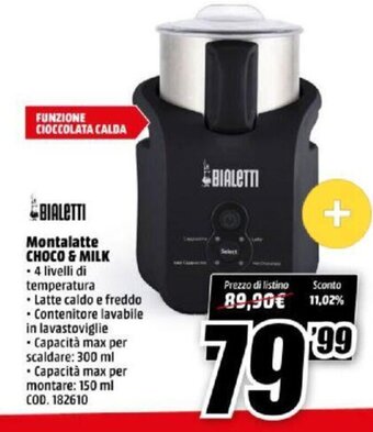 MediaWorld Bialetti Montalatte Choco & Milk offerta
