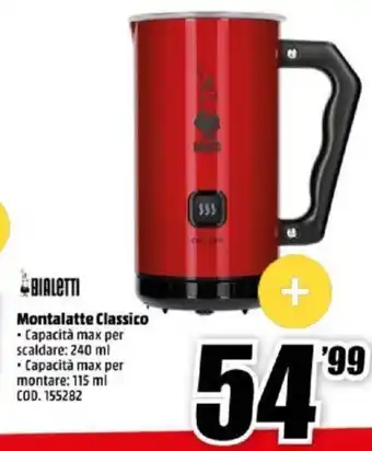 MediaWorld Bialetti Montalatte Classico 240 ml/ 115 ml offerta
