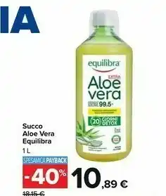 Carrefour Equilibra Succo Aloe Vera offerta