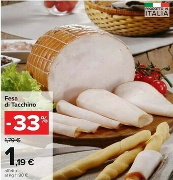 Carrefour Fesa Di Tacchino offerta