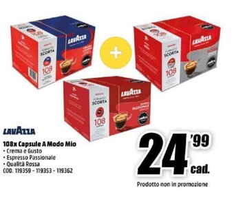 MediaWorld Lavazza 108x Capsule A Modo Mio offerta
