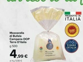 Carrefour Terre d'Italia Mozzarella Di Bufala Campana DOP offerta