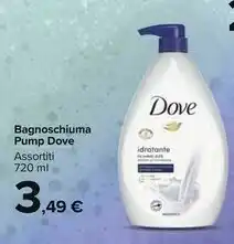 Carrefour Dove Bagnoschiuma Pump offerta