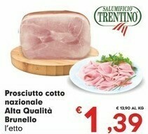 Despar Brunello Prosciutto cotto offerta
