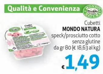 Spak Supermercati Mondo Natura Cubetti 80 gr offerta