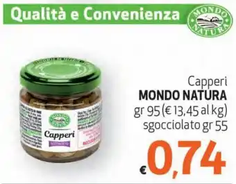Spak Supermercati Mondo Natura Capperi 95 gr offerta