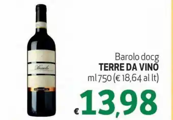 Spak Supermercati Terre da Vino Barolo docg 750 ml offerta
