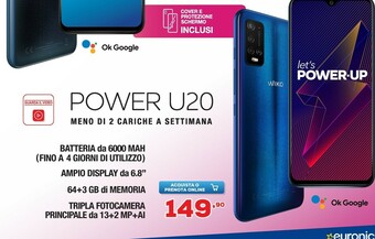Euronics Wiko Power U20 offerta