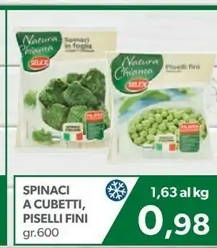 Ok Market Selex Spinaci A Cubetti, Piselli Fini offerta
