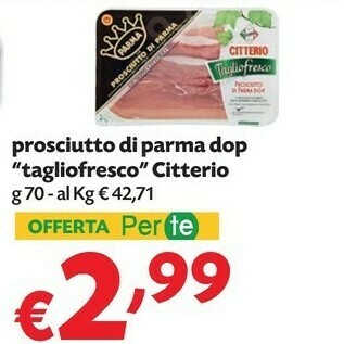 Pam Citterio Prosciutto Di Parma DOP Tagliofresco offerta