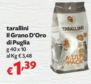 Pam Il Grano D'Oro Di Puglia Tarallini offerta