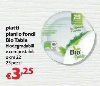 Pam Bio Table Piatti Piani offerta